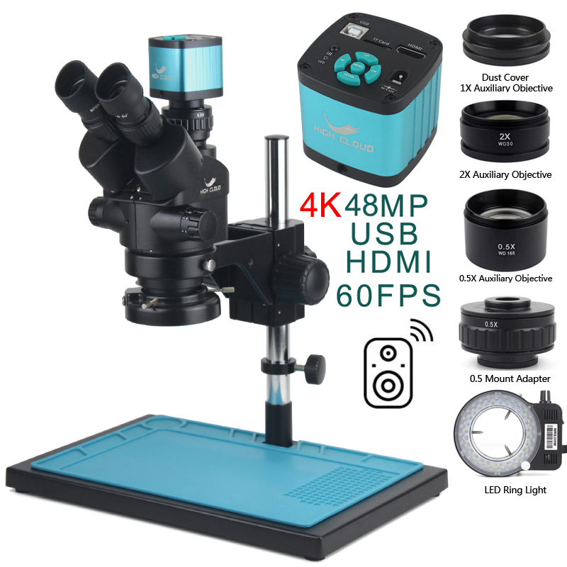 Stereo Trinocular Microscope Pcb - 3,5X-90X симфокальный стерео тринокулярный микроскоп 4K