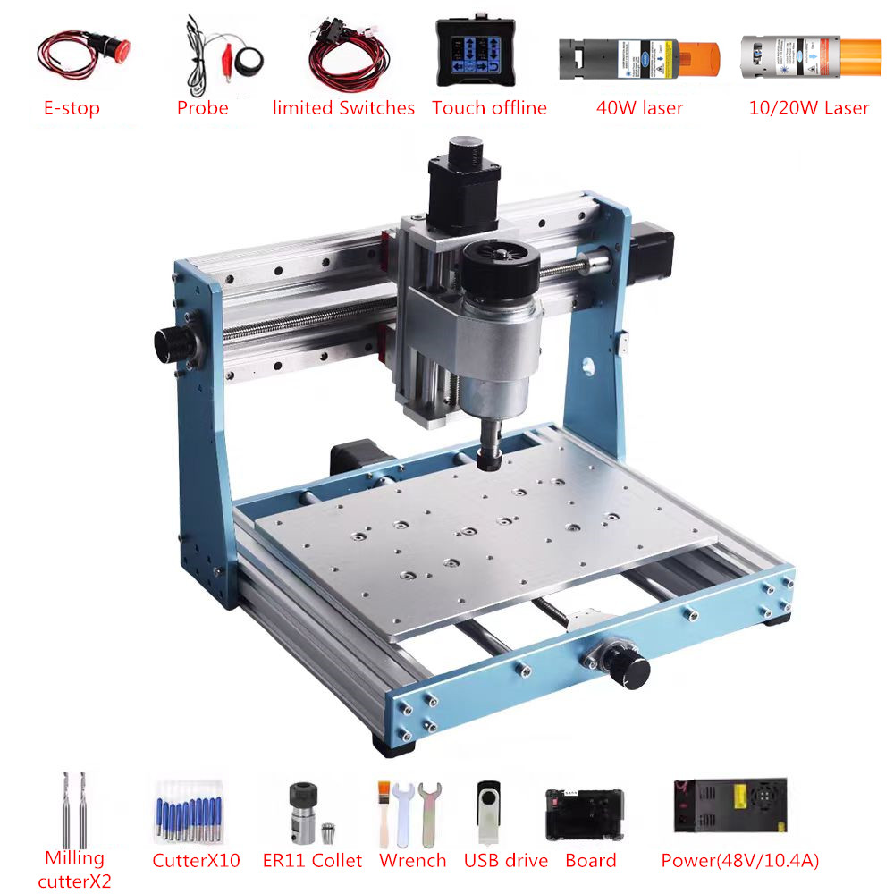 Mini Laser Engraver Cnc Router - Цельнометаллический мини-фрезерный станок с ЧПУ 3020