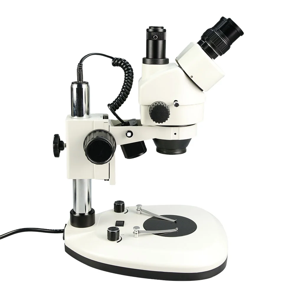 Stereo Trinocular Microscope Pcb - Промышленный тринокулярный оптический микроскоп 7x-45x, электронный