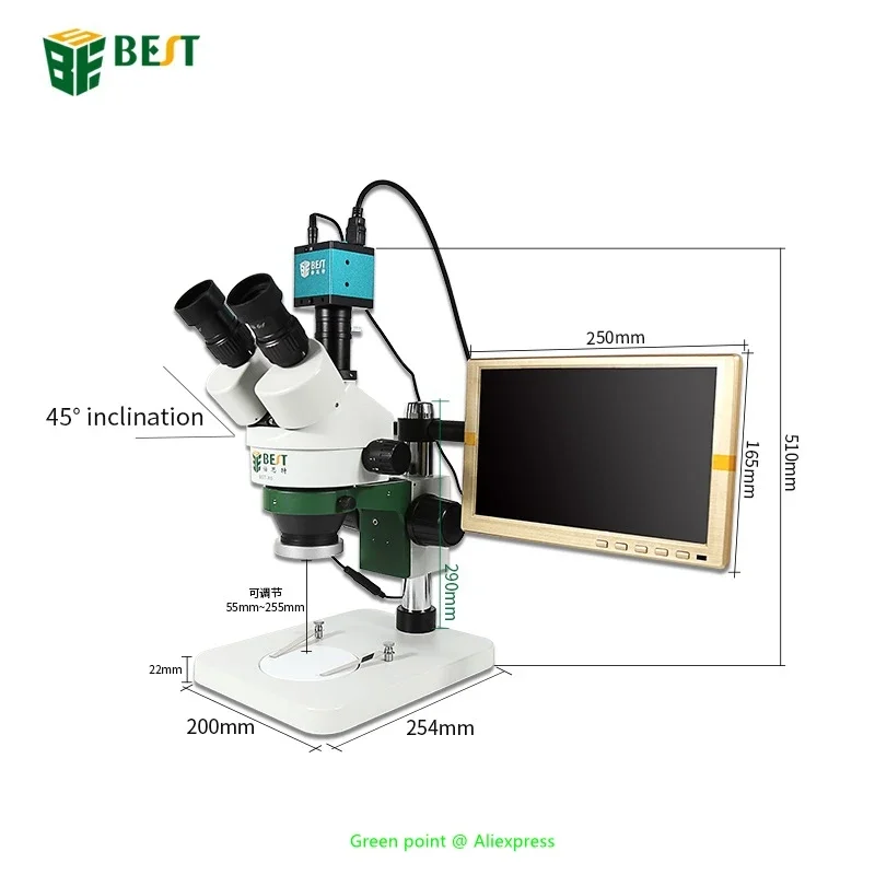 ZS7045 SERIES стерео цифровой  – обзор и цена Stereo Trinocular Microscope Pcb