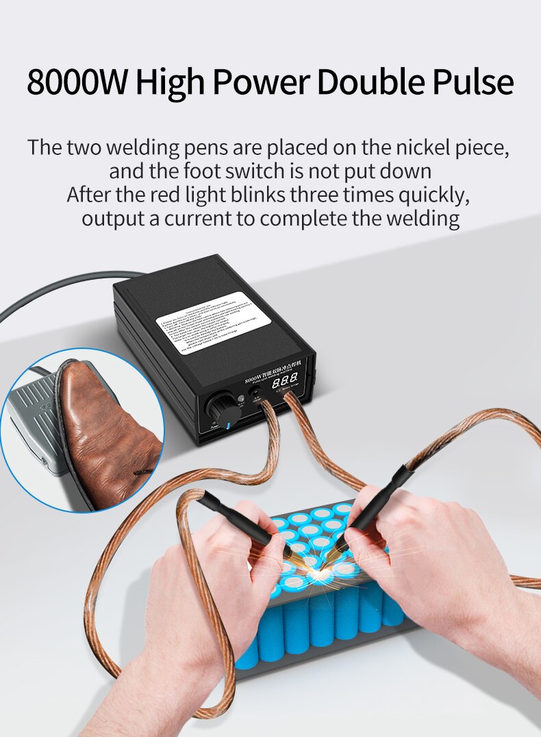 8000 Вт Мини-аппарат для точеч – обзор и цена Spot Welder 18650 Battery Pack